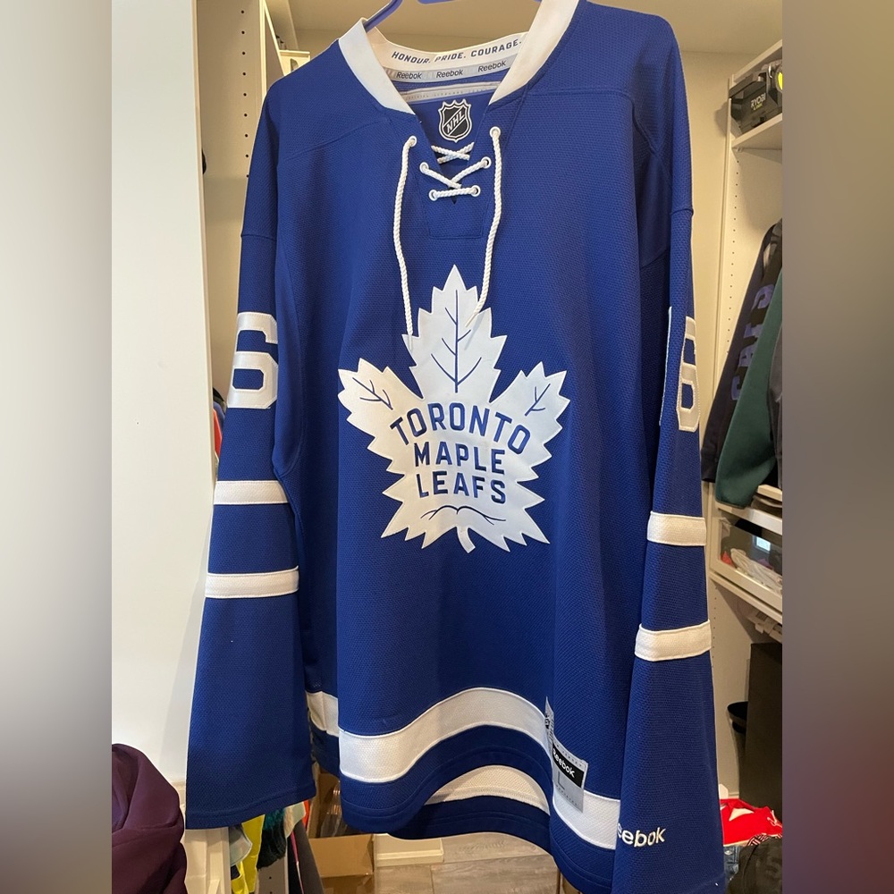 Reebok Toronto Maple Leafs Marner Blue and White NHL Jersey